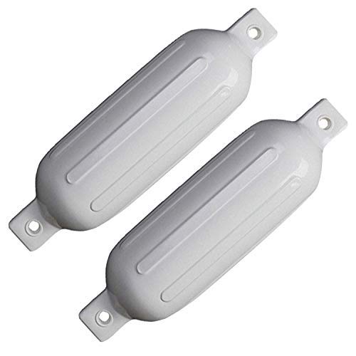 White Ribbed Boat PVC Fenders 850G (2-pack) - The RV Covers
